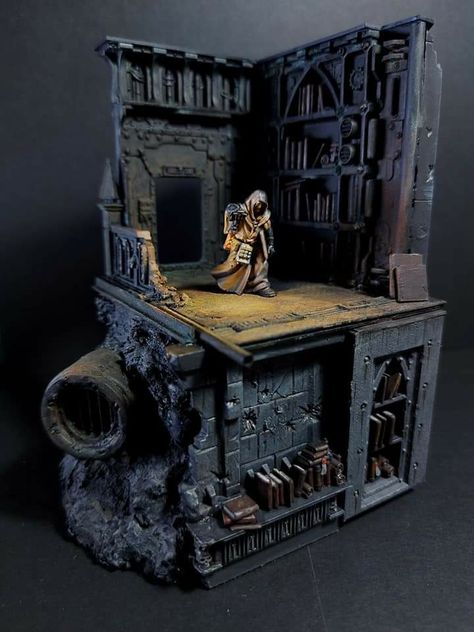 D&d Diorama, Dnd Room, Warhammer Terrain, Miniature Bases, Warhammer Paint, Marvel Figure, Warhammer Models, Wargaming Terrain, Warhammer 40k Miniatures