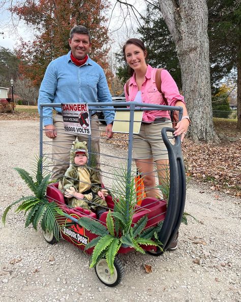 Park Ranger Family Costume, Family Of 3 Jurassic Park Costume, Jurrasic Park Wagon Costume, Jurassic Park Stroller Costume, Dinosaur Explorer Costume, Lawn Mower Costume, Jurassic Park Costume Wagon, Family Of 4 Halloween Costumes Dinosaur, Dinasour Family Halloween Costumes