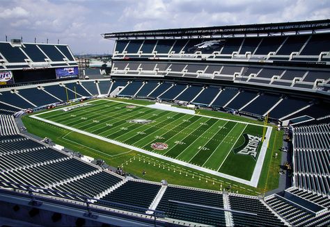 Lincoln Financial Field -Home of the Philadelphia Eagles Philadelphia Eagles Stadium, Lincoln Financial Field, Go Eagles, Nfl Stadiums, Philadelphia Sports, Soccer Stadium, East Coast Road Trip, Fly Eagles Fly, Sports Stadium