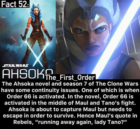 Ahsoka Novel, Order 66, Ahsoka Tano, Star Wars Images, Star Wars Fandom, Star Wars Humor, Star Wars Characters, Star Wars Universe, A Novel