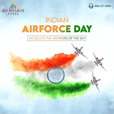 Who kept the faith and fought the fight; The glory theirs, the duty ours. Happy Airforce Day! #JaiBharat #JaiBharatSteel #TMTBars #Airforce #IndianAirforce #IndianAirforceDay #AirforceDay #Indian Indian Air Force Day Images, Indian Air Force Day Creative Ads, Warehouses Exterior, Indian Air Force Day, Indian Airforce, Air Force Day, Indian Air Force, Photo Album Quote, Brave Soul