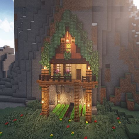 Mountain side house! Wanna learn how I did the ladder trick? Let me know in the comments below!👇 ———————————————————— 🛑Follow me @randombuilderinmc for more❗️ 🛑Follow me @randombuilderinmc for more❗️ ———————————————————— ❗️Built by me ❗️Texture pack by fWhip ❗️BSL Shaders v7 ———————————————————— .  #minecraft #minecraftbuilds #minecraftonly #minecraftarchitecture #minecraftart #minecraftmemes #minecraftcreation #minecraftdesign #minecraftdesigns #minecrafthouse #minecraftedit #minecraftpc #mo Minecraft Mountain House Ideas, Mountain House Ideas, Furniture Minecraft, Minecraft Mountain House, Minecraft Mountain, Construction Minecraft, Pixel Art Minecraft, Minecraft Houses Survival, Minecraft Mansion