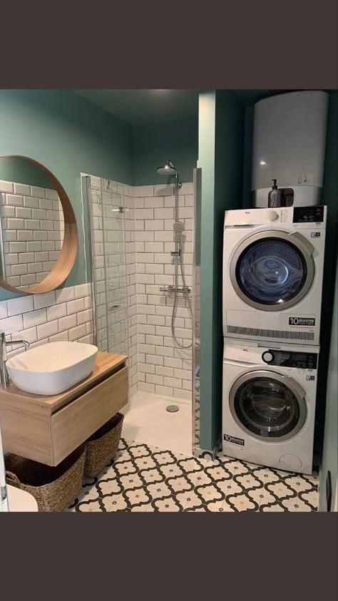 Closet Laundry Room Organization, Bathroom And Laundry Room Combo, Flooring Laundry Room, Laundry Renovation Ideas, Laundry Room Decorations, Organizing Laundry Room, Remodel Laundry Room, Laundry Room Organizing, Laundry Bathroom Combo