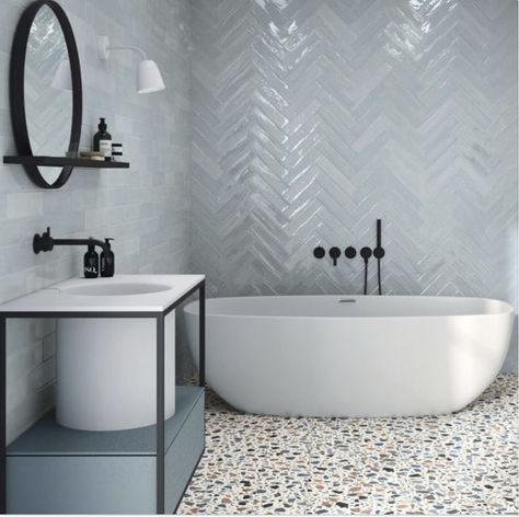 Herringbone Tile Bathroom, Porcelain Superstore, Best Bathroom Paint Colors, Aqua Walls, Tiles Designs, Modern Bathroom Tile, Kitchen Splashback, Herringbone Tile, Bathroom Tile Designs