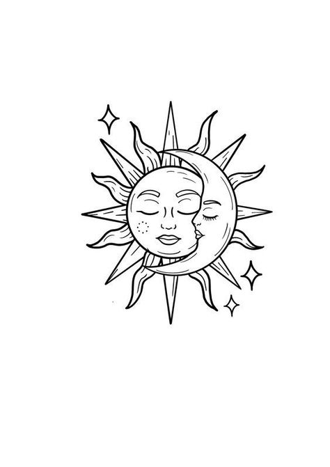 Moon Sun Tattoo, Sun Tattoo Designs, Moon Tattoo Designs, Small Pretty Tattoos, Sun Tattoos, Inspiration Tattoos, Classy Tattoos, Sun Tattoo, Discreet Tattoos