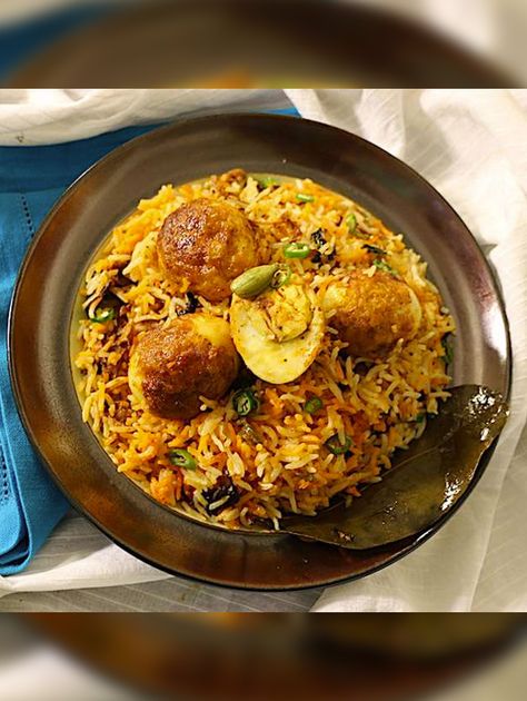 Egg Biryani - MasterChef Pankaj Bhadouria Pankaj Bhadouria, Egg Biryani, Eggs Recipe, Red Chili Powder, Garlic Paste, Fried Onions, Basmati Rice, Red Chili, Yogurt Cups