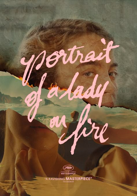 "Portrait of a Lady On Fire" Poster Fan edit for the film "Portrait of a Lady On Fire" (2019, Dir. Céline Sciamma) Portrait Movie Poster, Movie Posters Inspiration, Self Portrait Poster Graphic Design, Pink Film Poster, Lady On Fire, Film Poster Wallpaper, Photo Movie Poster, Portrait Design Poster, Movie Posters Photography