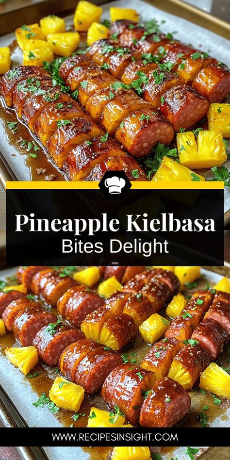 Discover the delicious fusion of sweet and savory with Pineapple Hasselback Kielbasa Bites! This innovative appetizer combines succulent kielbasa sausage with fresh pineapple, creating a vibrant dish that will impress your guests. Follow our step-by-step guide to prepare this mouthwatering treat that’s perfect for gatherings or family dinners. Click through for the full recipe and elevate your appetizer game today! Hasselback Kielbasa, Kielbasa Bites Recipe, Kielbasa Bites, Sweet Appetizer, Kielbasa Sausage, Fresh Pineapple, Tasty Chicken, Chicken Ideas, Kielbasa