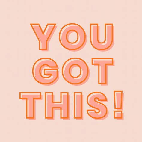 You got this! typography on a pastel peach background vector | free image by rawpixel.com / NingZk V. Chat Words, Aesthetic Peach, V Quote, Peach Background, Quote Aesthetic, Free Image, Vector Free, Calligraphy, Typography