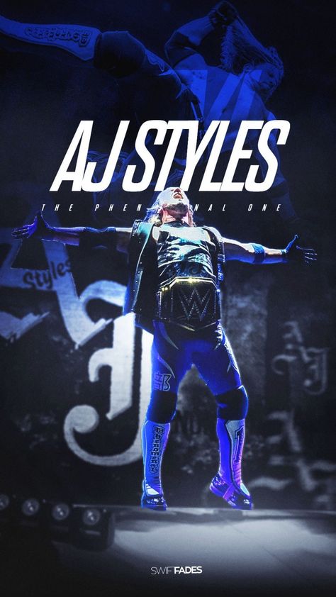 AJ Styles Aj Styles Wallpaper, Wwe Posters, Wrestling Wallpaper, Aj Styles Wwe, Ufc Poster, Simpson Art, Bart Simpson Art, Bullet Club, Wrestling Posters