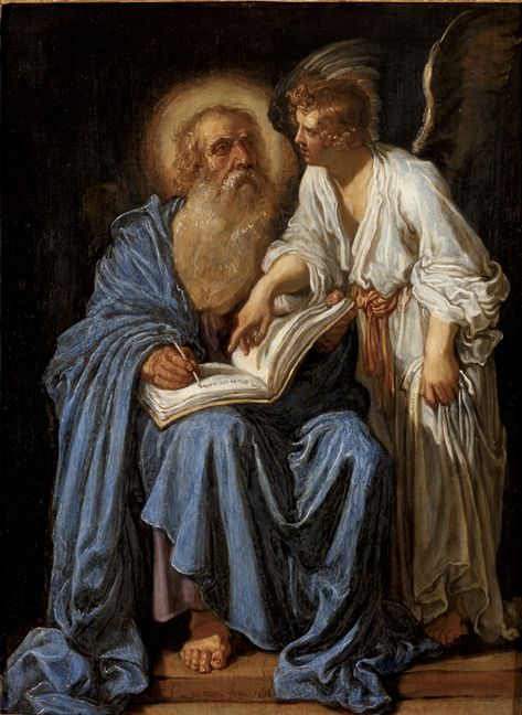 Saint Matthew / San Mateo // 1613 // Pieter Lastman // RISD Museum // #apostle #Gospel Saint Matthew Apostle, St Matthew Apostle, Matthew Gospel, Saint Mathew, San Peter, St Mathew, Risd Museum, Gospel Of Matthew, Salve Regina