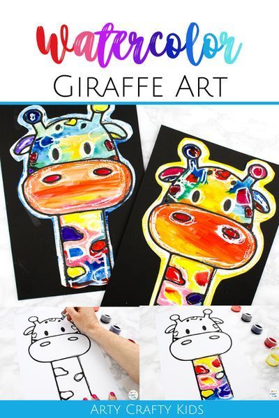 kid's art ideas Abstract Painting For Kids, Giraffe Template, Painting Giraffe, Abstract Giraffe, Castle Model, Giraffe Watercolor, Giraffe Crafts, Animal Art Projects, Kindergarten Art Projects