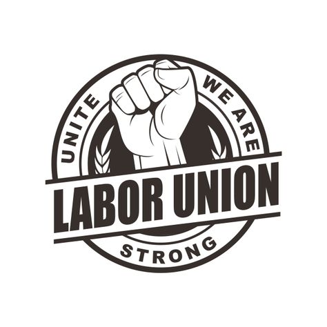 Labor Union Emblem Template Logo Unity Logo, Union Logo, Power Logo, Usa People, Logo Design Inspiration Creative, Labor Union, Psd Designs, Tableau Design, Retro Logos