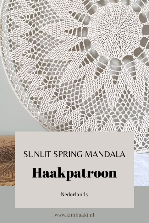 Mandala Crochet Free Pattern, Sunlit Spring, Spring Mandala, Mandala Haken, Motif Mandala Crochet, Doily Dream Catchers, Dream Catcher Mandala, Mandala Crochet, Beautiful Mandala