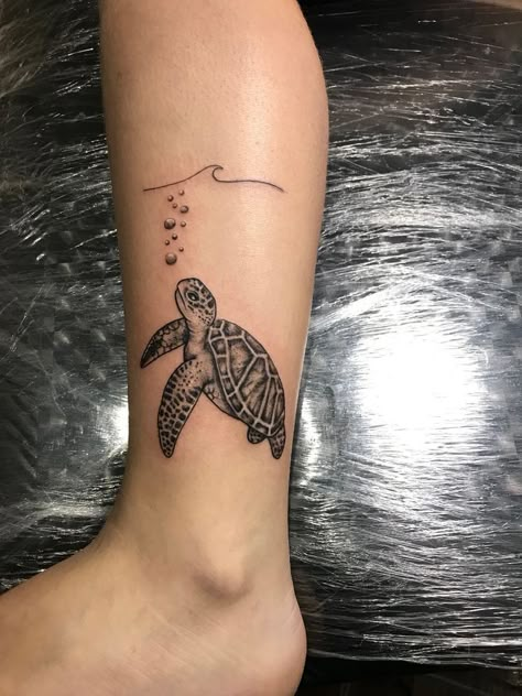 Sea Turtle Tattoo Placement, Swimming Sea Turtle Tattoo, Sea Turtle Arm Tattoo, Turtle With Hibiscus Tattoo, Ankle Turtle Tattoo, 2 Turtles Tattoo, Turtle Tattoo On Ankle, Hawaiian Turtle Tattoos For Women, Turtle Tattoo Ankle