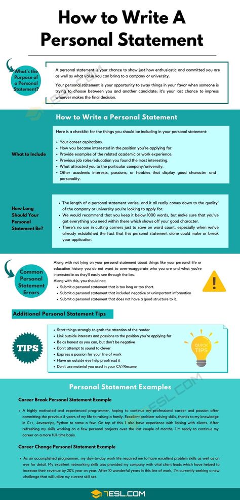 How to Write a Personal Statement Personal Statement Tips, Nursing Grad School, Business Personal Statement, Writing A Personal Statement, Personal Statement Template, Leadership Statement, How To Write Personal Statement, Masters Application, Grad School Personal Statement