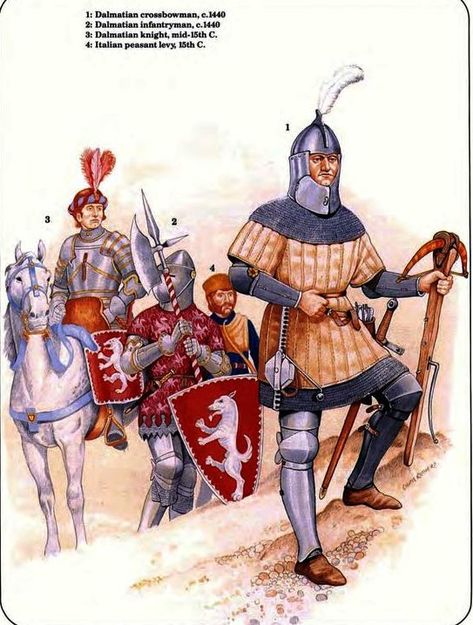 Italian Soldiers  Mid-15th Century Wallachian Knight, Angus Mcbride, Norman Knight, Historical Drawings, Century Armor, Historical Warriors, High Middle Ages, Medieval Ages, Historical Armor