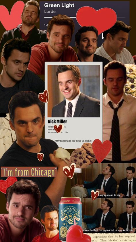 Nick Miller Icons, Nick Miller Wallpaper, Western Aesthetic Wallpaper, Nick And Jess, The Office Show, Jake Johnson, Nick Miller, Film Posters Vintage, Girl Code