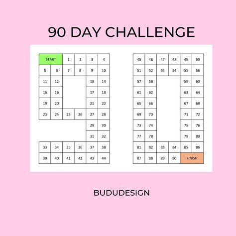 Pin on ETSY 90 Day Planner, 90 Day Challenge Ideas, 90 Days Challenge Calendar, 100 Day Tracker, 90 Day Tracker, 90 Day Challenge Tracker, Saving Change, 90days Challenge, 90 Days Challenge