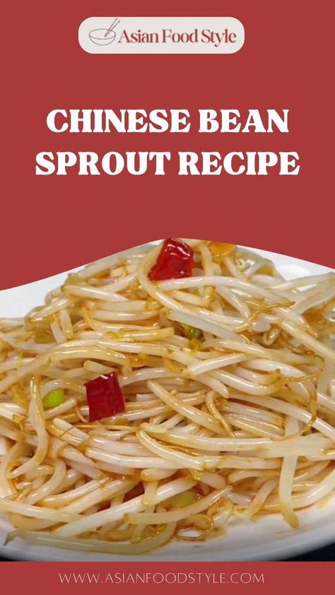 Chinese Bean Sprout Recipe. Chinese bean sprouts are stir-fried over high heat with garlic, dried chili, and a few seasonings. Beansprout Recipes, Bean Sprout Recipe, Chinese Coconut Shrimp Recipe, Sweet Soy Sauce Recipe, Whole Chicken Soup, Barbeque Chicken Recipes, Sprout Recipe, Bean Sprout Recipes, Canning Beans