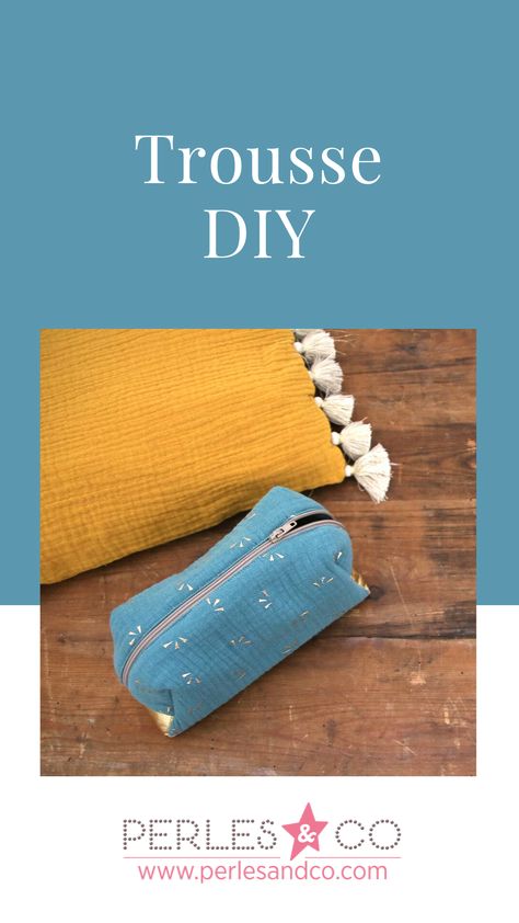 Trousse DIY en double gaze de coton et simili cuir sans coutures apparentes Diy Dressing, Double Gaze, Diy Couture, Social Life, Diy Creative, Concept Store, Canon, Textiles, Couture