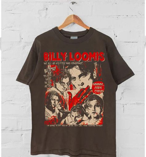 Billy Loomis Shirt, Scream Gifts Ideas, Billy Loomis Cosplay, Billy Loomis Outfit, Ghostface Merch, Scream Merch, Scream Shirt, Horror Shirts, Billy Loomis