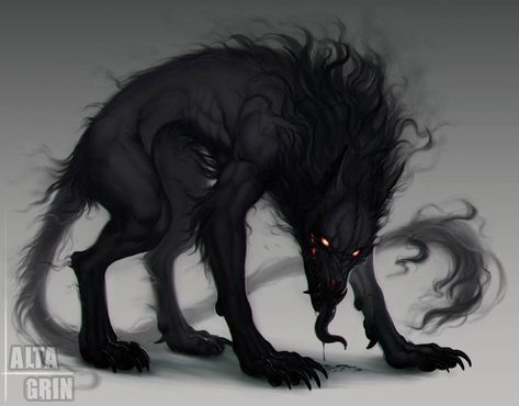 Shadow Creatures, Demon Wolf, Shadow Wolf, Fantasy Wolf, Creature Artwork, Canine Art, Fantasy Beasts, Monster Concept Art, Fantasy Creatures Art