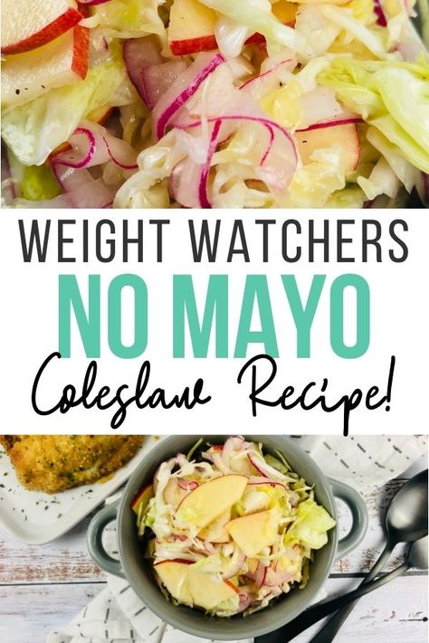 This Weight Watchers coleslaw recipe no mayo edition is great when you want to make a vegan coleslaw recipe that is healthy and WW approved. Low Cal Coleslaw Recipe, Coleslaw Dressing Recipe No Mayo, Low Fat Coleslaw Recipe, Healthy Coleslaw Recipes No Mayo, Coleslaw Dressing Low Calorie, Low Calorie Slaw Dressing, Low Fat Coleslaw Dressing, Ww Coleslaw, No Mayo Coleslaw Recipe