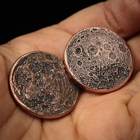 Moon Facts, Copper Coin, Custom Coins, Mint Coins, Far Side, Coin Design, Copper Coins, Coin Values, Magical Jewelry