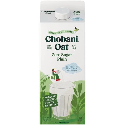 Chobani Oat Zero Sugar Plain Oat Milk - Shop Milk at H-E-B Herbal Mask, Korean Packaging, Yoghurt Packaging, Recipes Low Calorie, Meal Prep Tips, Delicious Meal Prep, Milk Packaging, Packaging Design Trends, Juice Packaging