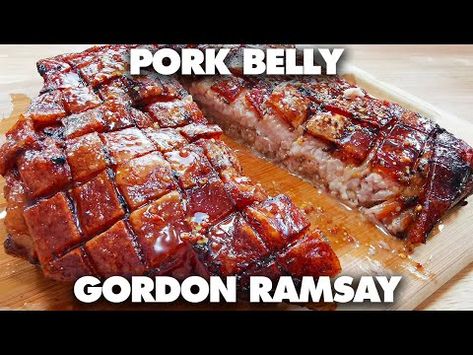 Gordon Ramsay Pork Belly, Pork Belly Oven, Pork Belly Recipe Oven, Pork Belly Marinade, Best Pork Belly Recipe, Pork Belly Recipes Easy, Roasted Pork Belly Recipe, Pork Belly Roast, Slow Roast Pork