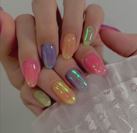 Opalescent Nails, Nail Stuff, Really Cute Nails, Personal Aesthetic, Kawaii Nails, Fire Nails, Dream Nails, Funky Nails, Chic Nails