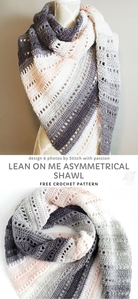 Crochet Shawl Mandala Yarn, Asymmetrical Crochet Shawl, Asymmetrical Crochet Shawl Free Pattern, Asymmetrical Shawl Crochet Pattern, Free Crochet Wrap Patterns, Free Crochet Shawl Patterns, Asymmetrical Shawl, Spring Shawl, Crochet Shawl Free