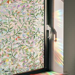 Generic Privacy Window Films Frosted Stained Glass Decals,Non-Adhesive UV Proof Static Cling Removable Colorful Sticker for Bath Bedroom Office Window Décor, 43x100cm, Us-xcbl001 Stained Glass Decals, Glass Window Decals, Bath Bedroom, Frosted Window Film, Stained Glass Window Film, Privacy Window, Frosted Windows, Office Window, Privacy Film