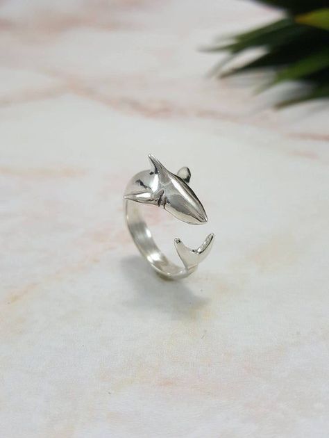 Shark Ring, Pointed Nose, Shark Jewelry, Silver Shark, Unique Silver Rings, Owl Ring, Nature Ring, Shark Week, Classy Jewelry