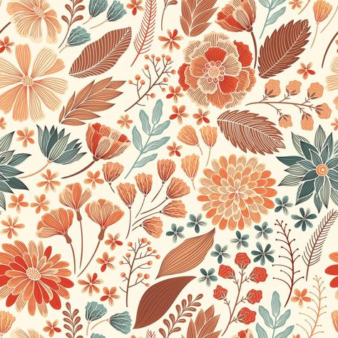 Dried Flowers Wallpaper, Seamless Floral Pattern, Floral Curtains, Prepasted Wallpaper, Wallpaper Panels, Vinyl Wallpaper, Floral Background, Traditional Wallpaper, Fall Flowers