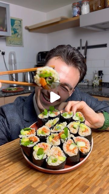 Vinnie Cesnik on Instagram: "Brown rice, spicy salmon sushi 🍣
 
This one is a crowd pleaser every time. I make it using brown rice as it’s better for your gut and has better Low-GI carbohydrates for my running training and it’s high protein for recovery too! 🏃💪

Basically, giving myself an excuse to eat as much of it as I want 🤤
 
Recipe makes roughly 6-8 long nori rolls, depending on how much rice/filling ratio you put in 🍱
 
Ingredients:
Sushi rice:
* 1 & 1/2 cups brown rice
* 3 cups water
* 5 Tbsp rice vinegar
* 2 Tbsp mirin
* 3 Tbsp sugar
* 1 Tbsp salt
 
Spicy soy salmon:
* 2 salmon fillets, as fresh as you can find – ask your fish monger for freshest. If you can’t find fresh, then just cook before you use
* 2 Tbsp each: rice vinegar, mirin, light soy sauce, lemon juice
* 1 Tbsp e Nori Rolls, Spicy Salmon Sushi, Low Gi, Fish Monger, Salmon Marinade, Nori Seaweed, Salmon Skin, Salmon Sushi, Crowd Pleaser