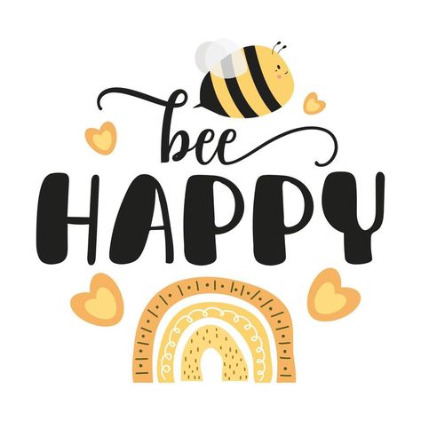 Bee Quotes Illustration. Motivational Inspirational Quotes Design With Bees Illustration. Bee Illustration Graphic Design, Bees Illustration, Bee Outline, Bee Ideas, Quotes Illustration, Bee Quotes, Bee Classroom, Design Quotes Inspiration, 2024 Art