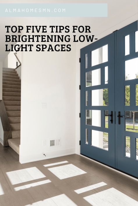 With winter sneaking up on us, we're sharing s few tried-and-true ways to make the most of the natural light in your home, and make it feel so much brighter! More Light In House, Dark Homes, Alma Homes, Dark House, Dark Days, Up House, Light And Space, Construction Process, Top Five