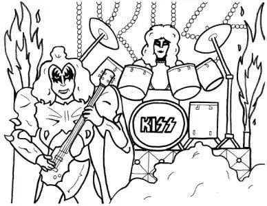 Rock N Roll Coloring Pages, Kiss Band Coloring Pages, Cartoon Character Coloring Pages, Kiss Band Art, Character Coloring Pages, Banda Kiss, Music Pages, Samsung Notes, Coloring Book Ideas