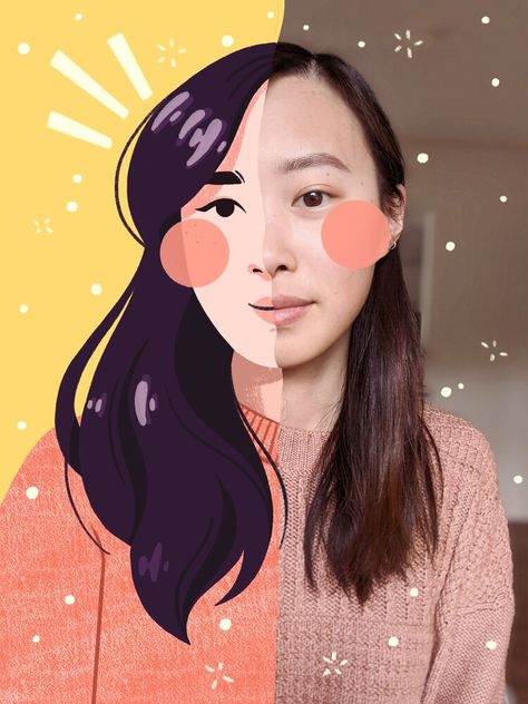 Apple Cheeks, Pictures Of Myself, Digital Portrait Illustration, Face Illustration, Portrait Cartoon, Seni Cat Air, Photography Illustration, Arte Inspo, Digital Painting Tutorials