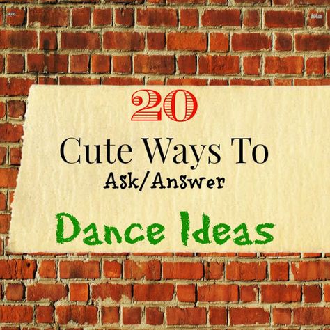 Oh my goodness! It’s that time of year again! School is back in session and high school kids all around the country are gearing up for their first school dance. How exciting!!! And yes, it seems to be a competition to see who can come up with the cutest way to ask or answer someone … Continue reading "20 Cute Ways To Ask/Answer Dance Ideas" Response To Dance Invite, Unique Ways To Ask Someone To A Dance, Cute Ways To Answer To A Dance, Say Yes To Dance Ideas, Home Coming Dance Sign Ideas, Saying Yes To Prom Ideas, Will You Go To The Dance With Me Ideas, Dance Responses Ideas, Dance Answering Ideas Funny