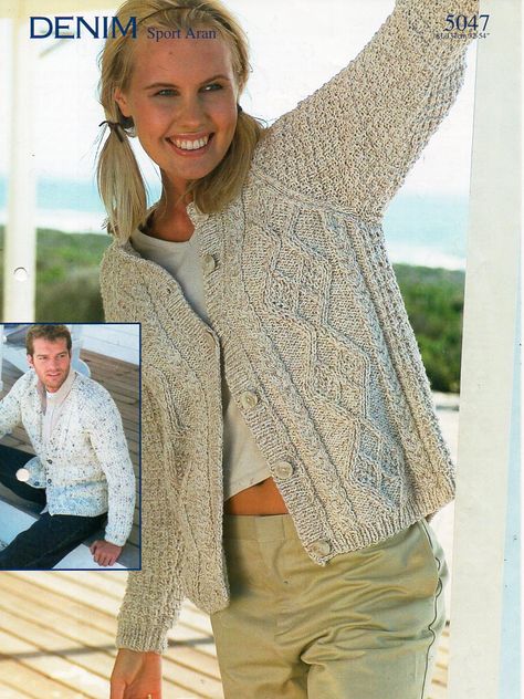 womens / mens aran cardigans knitting pattern PDF ladies cable jackets round v neck larger sizes 32-54" aran worsted 10ply Instant download by Hobohooks on Etsy Aran Cardigan Knitting Pattern, Ladies Cardigan Knitting Patterns, Aran Knitting Patterns, Aran Cardigan, Cable Knitting Patterns, Round Neck Cardigan, Cable Knitting, Cable Cardigan, Knitting Instructions