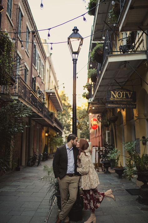 Engagement Street Photography, City Park New Orleans Engagement Photos, Engagement Photos Louisiana, French Quarter Engagement Photos, Nola Engagement Photos, Main Street Engagement Photos, New Orleans Couples Photoshoot, New Orleans Engagement Pictures, New Orleans Photoshoot Ideas