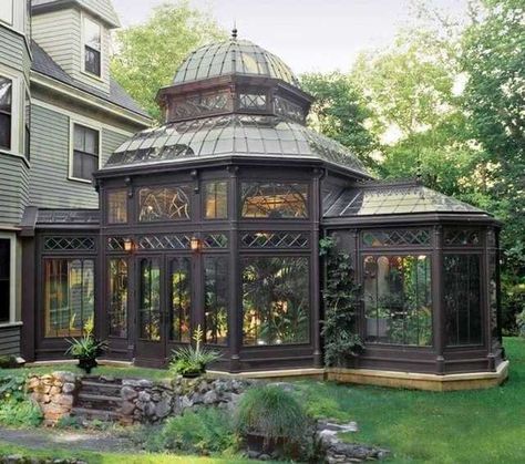 A Beautiful Victorian Greenhouse - Imgur Victorian Conservatory, Best Greenhouse, Famous Interior Designers, Greenhouse Plans, Celebrity Homes, Design Exterior, Celebrity Houses, Green House, House Goals