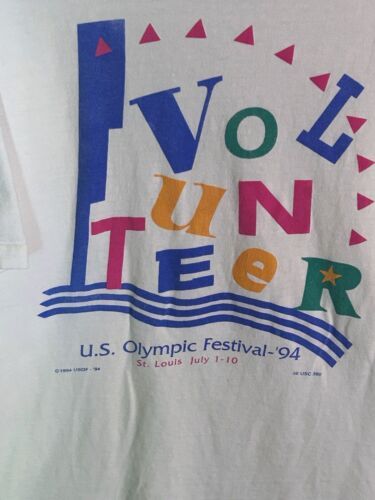 Vintage 1994 Single Stitch St Louis Olympic Festival T-Shirt SZ Large  | eBay Volunteer Shirt, Festival T Shirts, T Shirt Picture, Brands Outlet, Fancy Dresses, St Louis, Mens Accessories, Festival, Mens Outfits