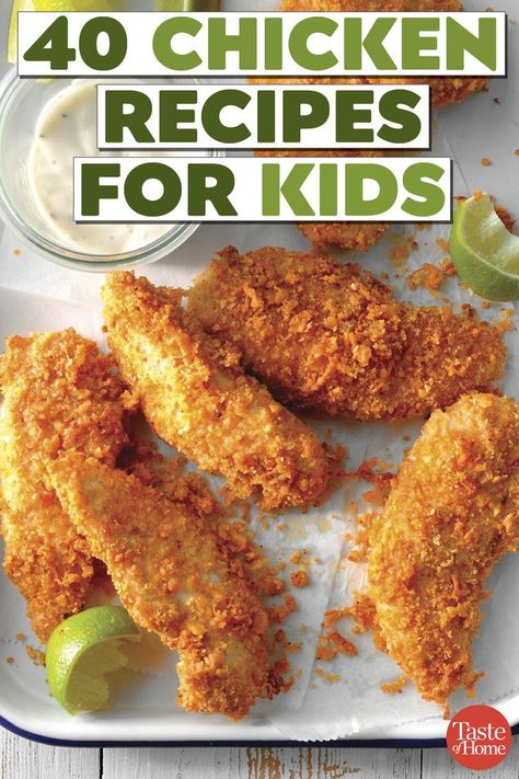 40 Chicken Recipes for Kids Easy Chicken Recipes For Picky Eaters, Chicken Dinner For Picky Eaters, Family Friendly Chicken Recipes, Chicken Dinners For Picky Eaters, Chicken Dinner Ideas For Picky Eaters, Chicken Meals For Picky Eaters, Picky Eater Chicken Recipes, Chicken For Picky Eaters, Dinner Idea For Picky Eaters