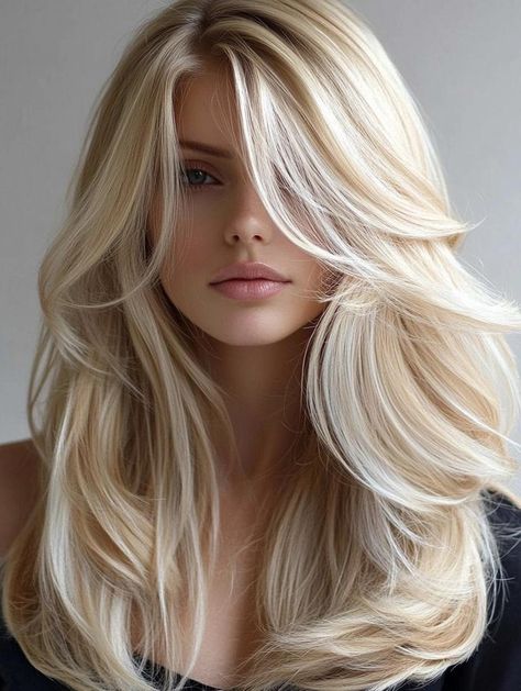 Gorgeous Hairstyles for Long Blonde Hair: Timeless Styles for Every Occasion Long Haircut Back, Bright Vanilla Blonde Hair, Long Blonde Winter Hair, Modern Updos, Long Blonde Hairstyles, Medium Length Blonde, Gorgeous Hairstyles, Stunning Hairstyles, Honey Blonde Hair