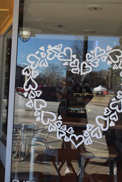 etsy.com/shop/campharvestco February Window Art, January Window Painting, Valentine’s Day Window Paint, Window Painting Valentines Day, Valentine Window Painting Ideas, New Year Window Painting, New Years Window Painting, Valentine’s Day Window Painting, Valentine Window Painting