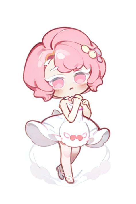 Cookie Run Body Base, Cherry Blossom Character Design, Cookie Run Kingdom Characters Oc, Cookie Kingdom Characters, Crk Oc Idea, Strawberry Cream Cookie Run, Female Oc Ideas Character Design Inspiration, Cookie Run Oc Ideas, Baker Character Design